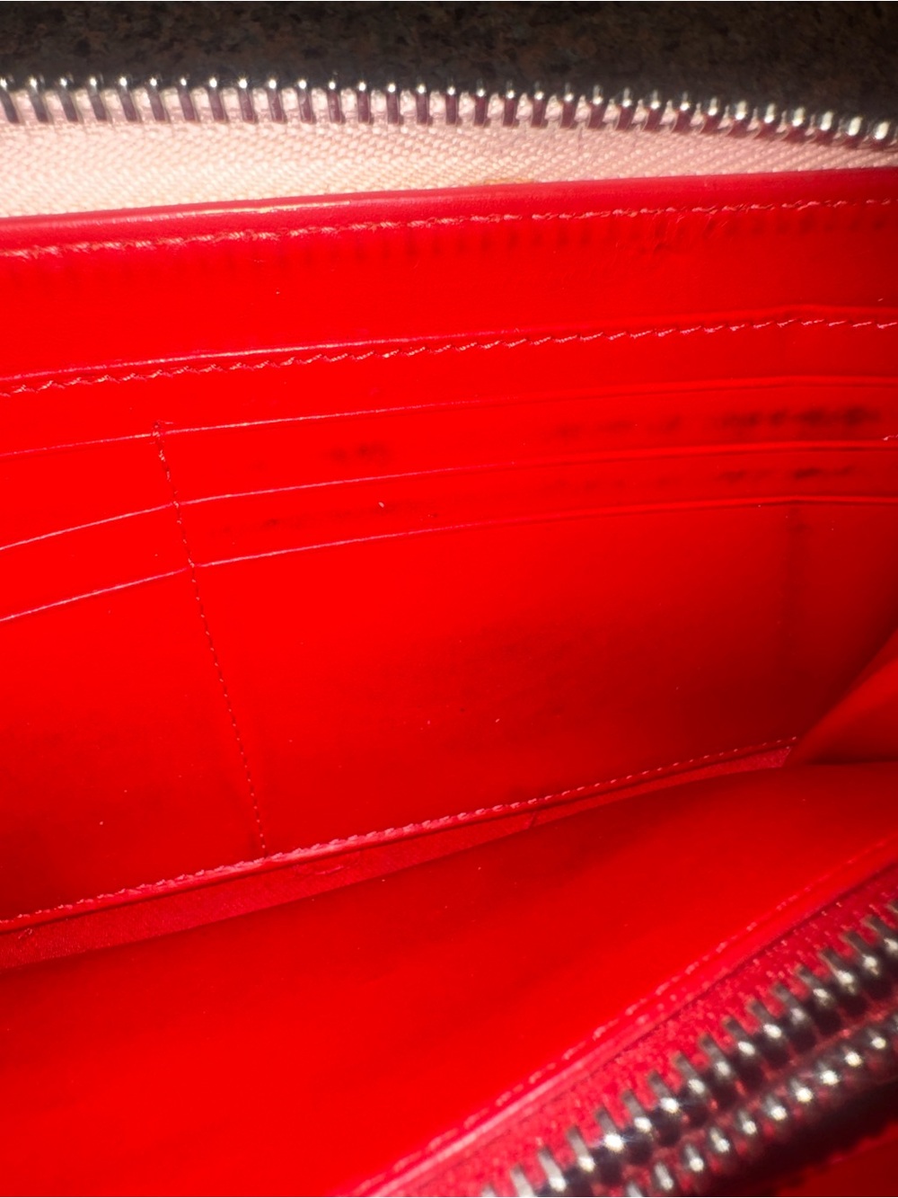 Christian Louboutin Blush Pink Studded Zip Wallet EUC - Picture 11 of 14